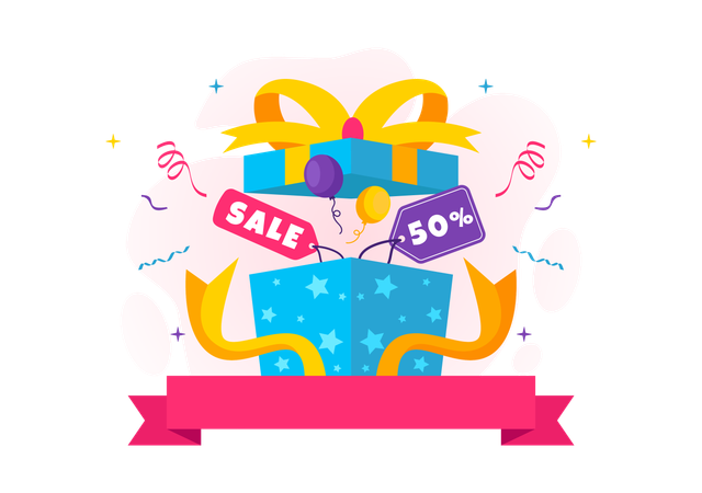 Promoção do Boxing Day  Ilustração