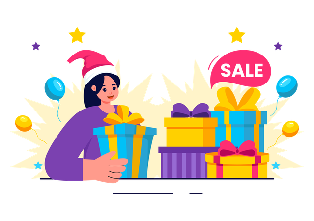 Promoção do Boxing Day  Ilustração