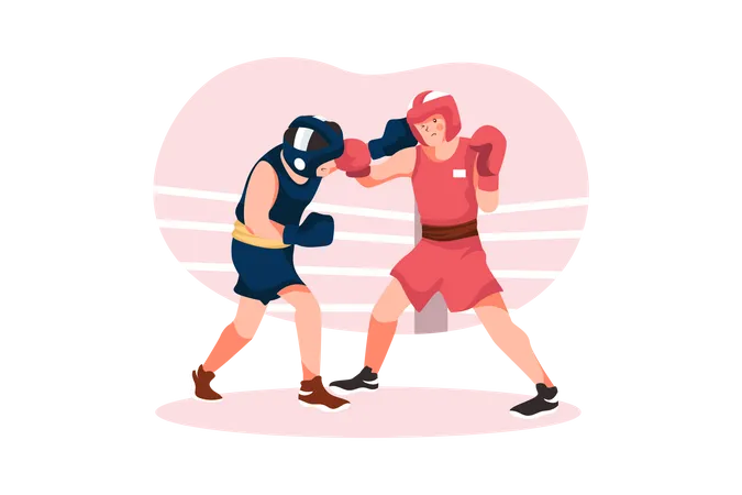 Boxing match  Illustration