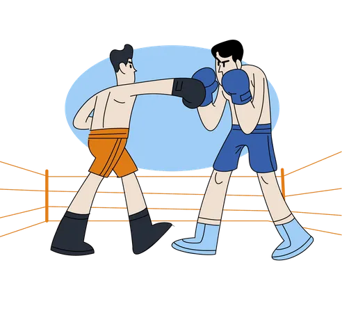 Boxing match Illustration