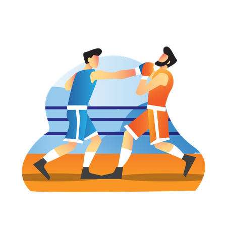 Boxing match  Illustration