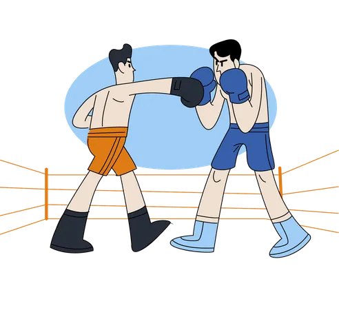 Boxing match  Illustration