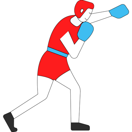 Boxing player Illustration