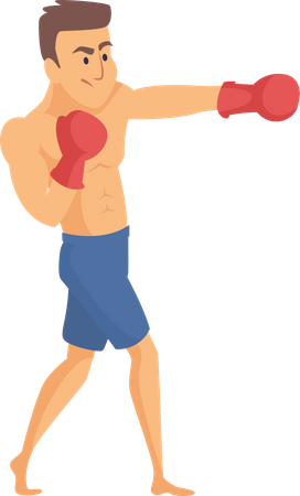 Boxing player  Illustration