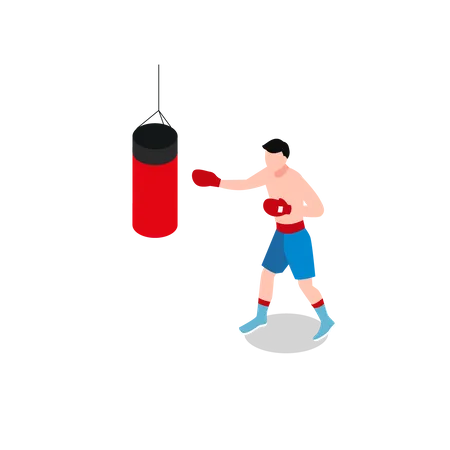 Boxing player  Illustration