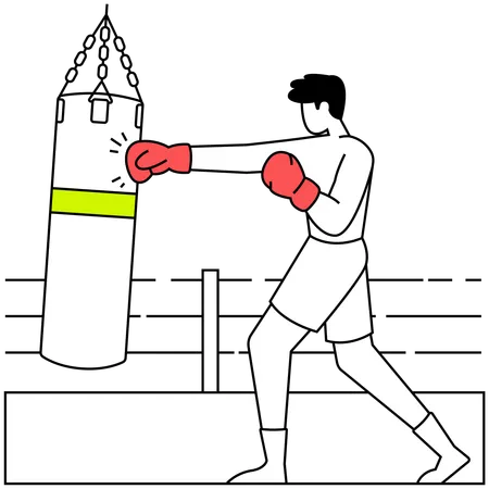 Boxing player  Illustration