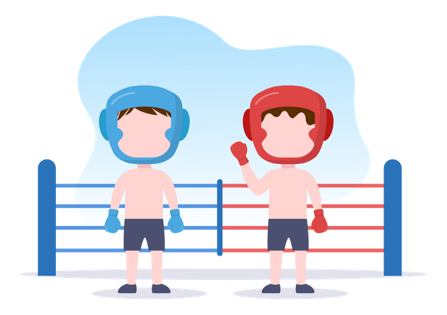 Boxing Players Illustration