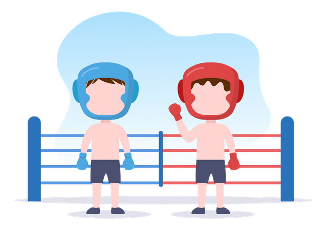 Boxing Players  Illustration