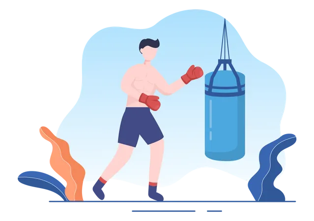 Boxing Practice Illustration