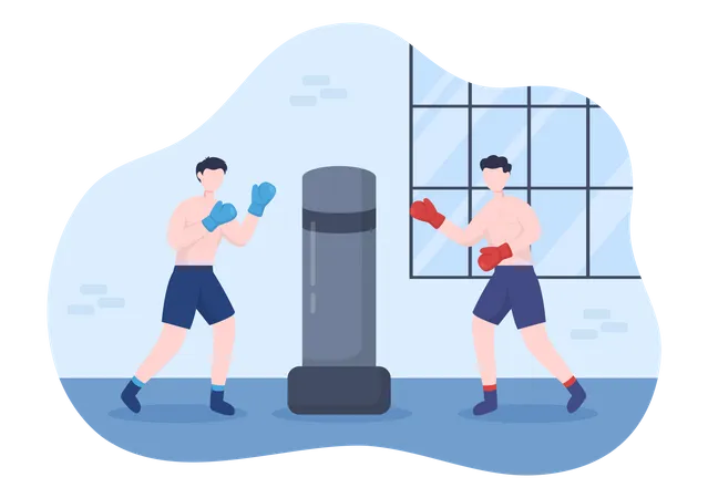Boxing Practice Illustration