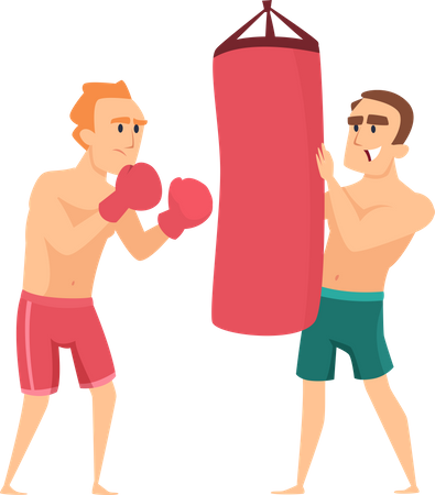 Boxing training  Illustration