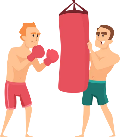 Boxing training  Illustration