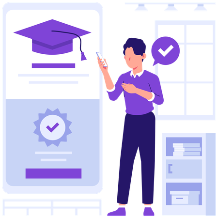Boy achieves graduation award  Illustration