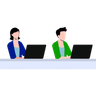 couple working together illustration free download