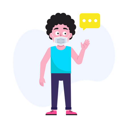 Boy Asking Question  Illustration