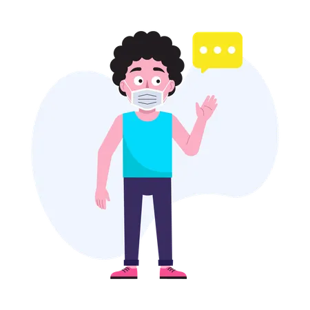 Boy Asking Question  Illustration
