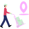 illustration for parcel trolley