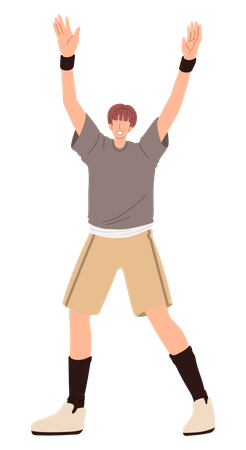 Boy celebrate  Illustration