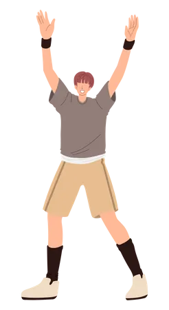 Boy celebrate  Illustration