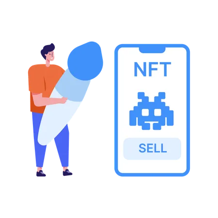 NFT Face Character Illustration You Can Use It For Websites And For Different Mobile Application Illustration