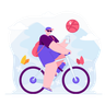 cycle ride with gps illustration