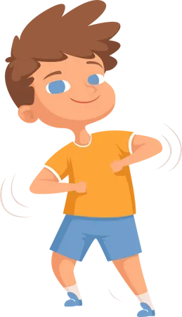 Boy dance in party  Illustration