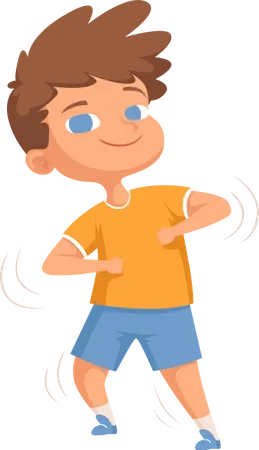 Boy dancing  Illustration