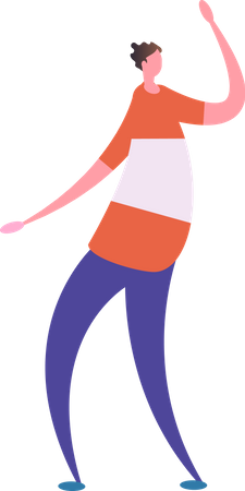 Boy Dancing  Illustration