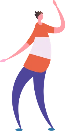 Boy Dancing  Illustration