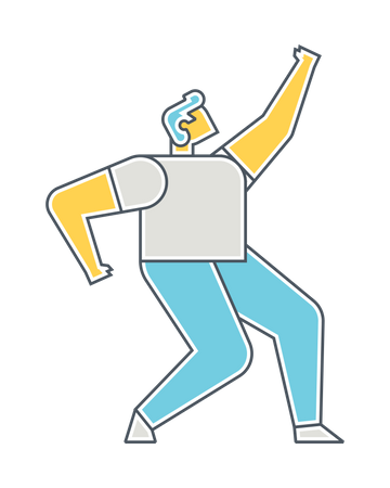 Boy dancing  Illustration