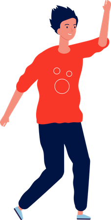 Boy dancing  Illustration