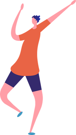 Boy Dancing  Illustration