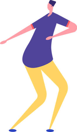 Boy Dancing  Illustration