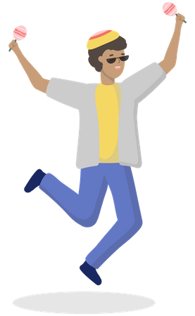 Boy dancing  Illustration