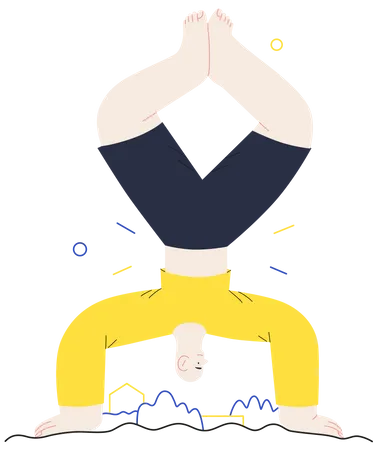 Boy dancing joyfully  Illustration