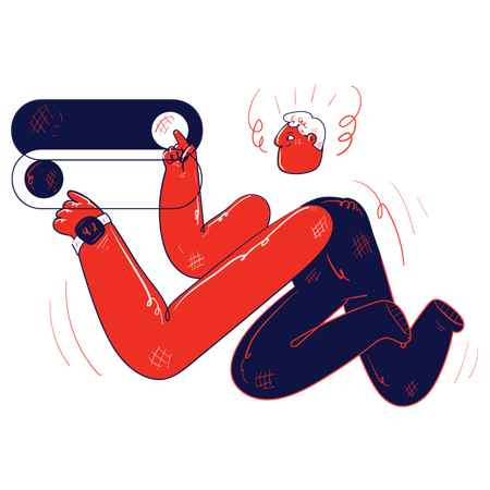 Boy doing business setting  Illustration
