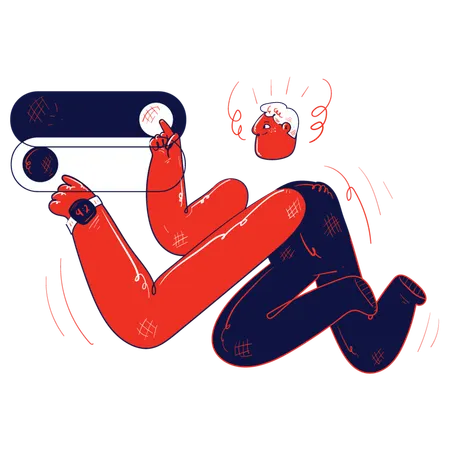 Boy doing business setting  Illustration