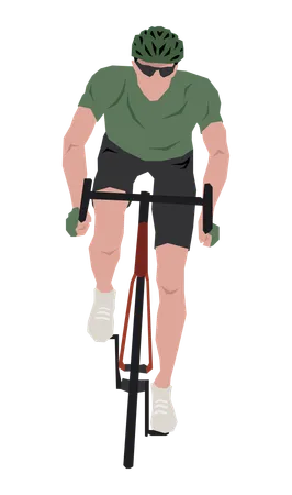 Boy doing Cycling  Illustration