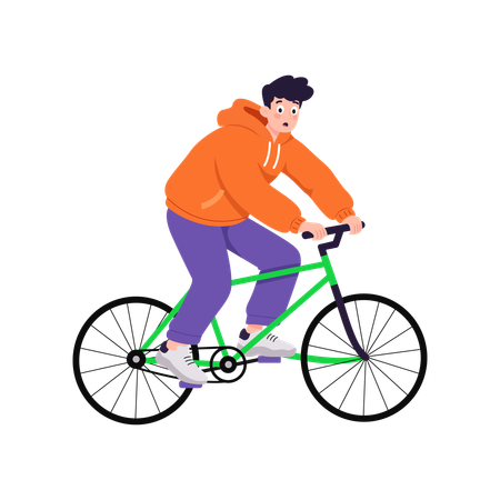 Boy doing cycling  Illustration