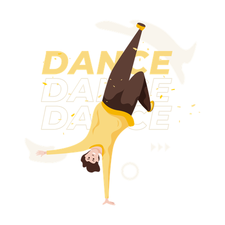 Boy doing dancing  Illustration