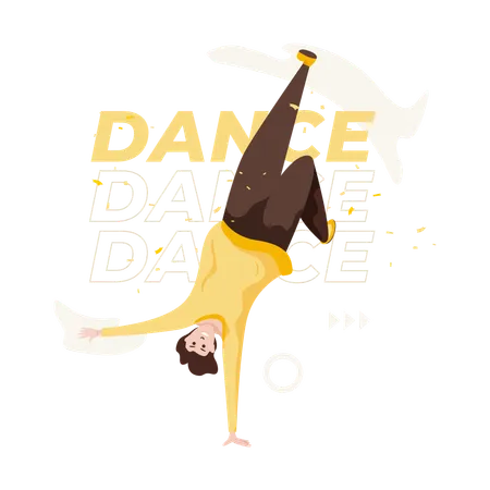 Boy doing dancing  Illustration