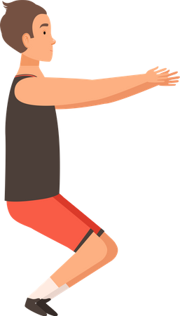 Boy doing exercise Illustration