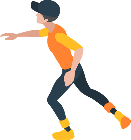 Boy doing exercise  Illustration