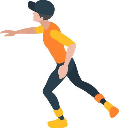 Boy doing exercise  Illustration