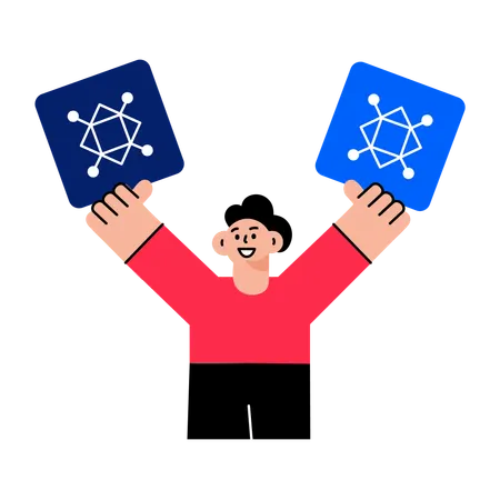 Boy doing framework approach  Illustration