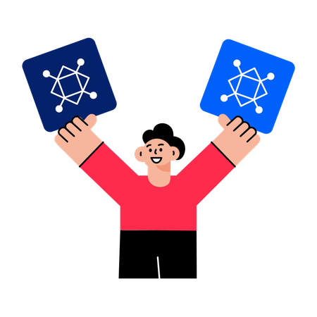 Boy doing framework approach  Illustration