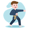 boy doing karate illustrations free