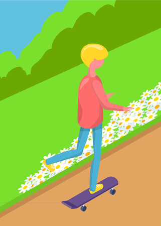 Boy doing skating  Illustration
