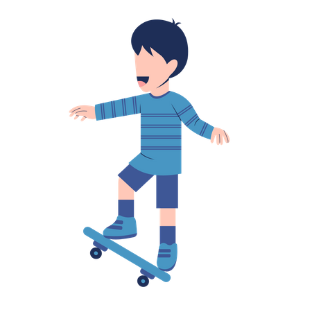 Boy doing skating  Illustration