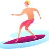 illustration surfboarding at beach